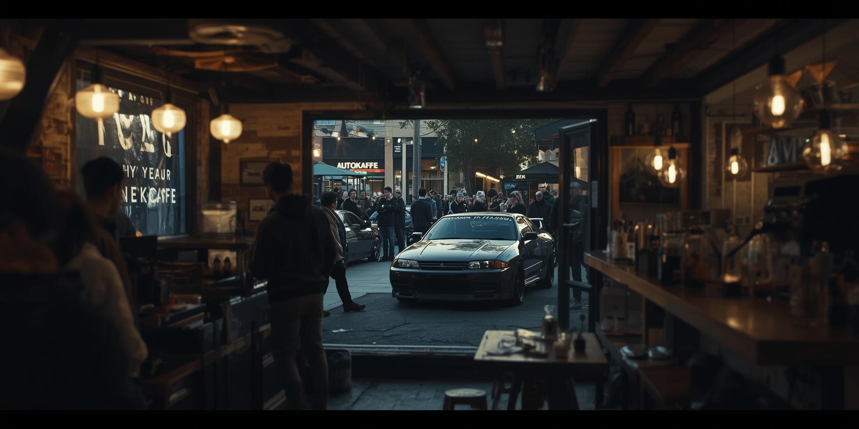 GTR pulling up to a future AUTOKAFFE café concept